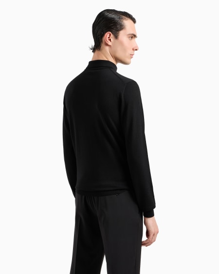 Armani Jersey De Lana Virgen Con Cuello De Polo