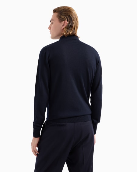 Armani Jersey De Lana Virgen Con Cuello De Polo