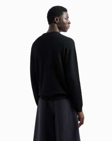 Armani Jersey De Lana Virgen En Punto Retenido