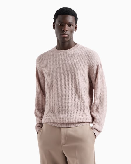 Armani Jersey De Lana Virgen En Punto Retenido