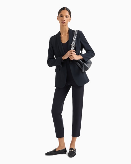 Armani Jersey De Punto Elástico Con Escote De Pico