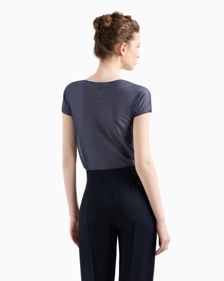 Armani Jersey De Punto Ligero A Rayas Icon