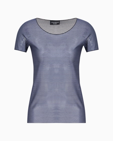 Armani Jersey de punto ligero a rayas Icon