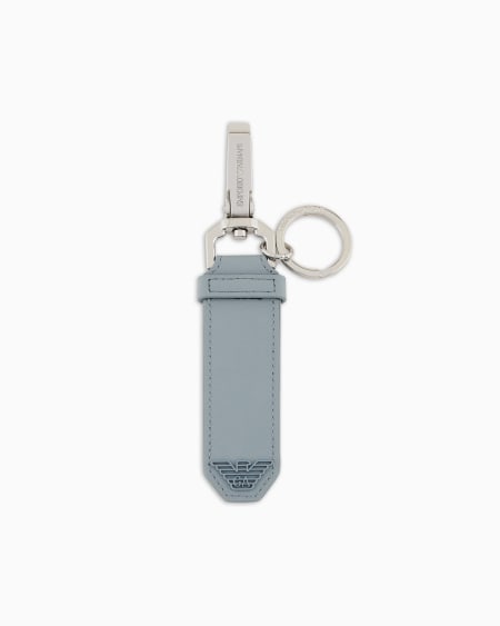 Armani Llavero de piel saffiano regenerada ASV