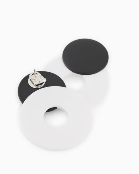 Armani Maxipendientes De Doble Aro Bicolor