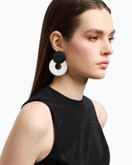 Armani Maxipendientes De Doble Aro Bicolor