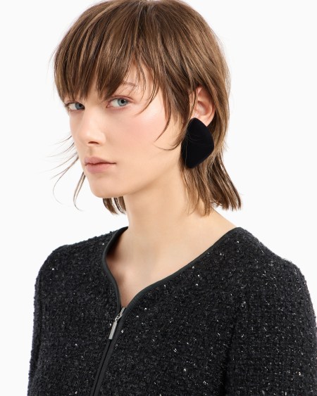 Armani Maxipendientes Flocados De Forma Geométrica