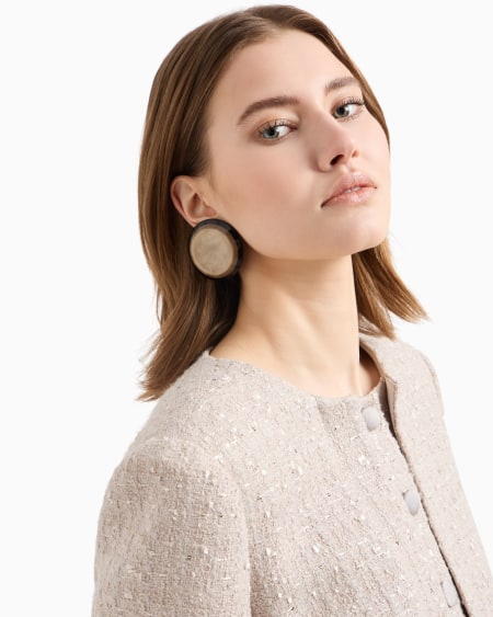 Armani Maxipendientes Redondos Brillantes