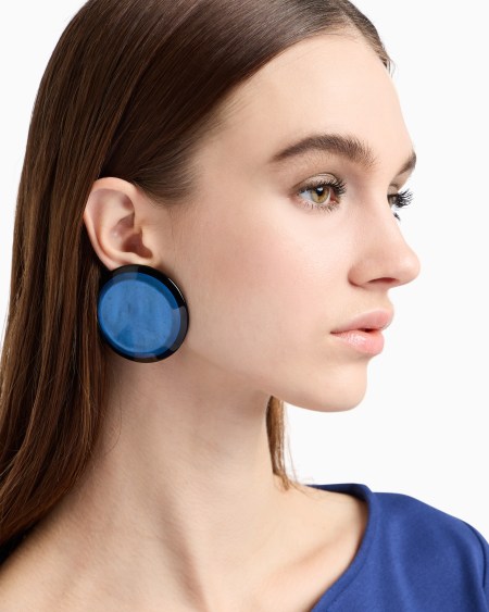 Armani Maxipendientes Redondos Brillantes