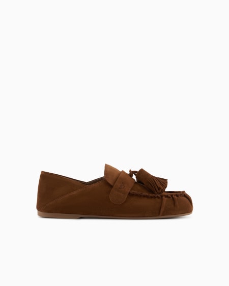 Armani Mocasines de ante con borlas