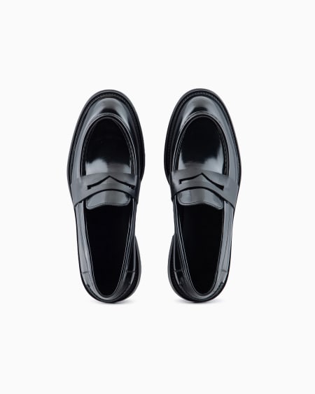 Armani Mocasines En Piel Cepillada