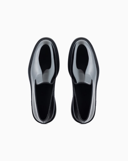 Armani Mocasines Tipo Slipper De Charol