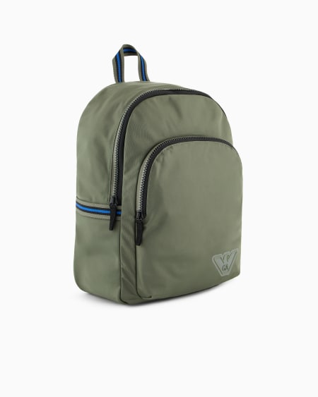 Armani Mochila De Nailon Con Logotipo De Goma