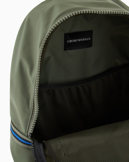 Armani Mochila De Nailon Con Logotipo De Goma