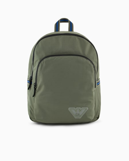 Armani Mochila de nailon con logotipo de goma