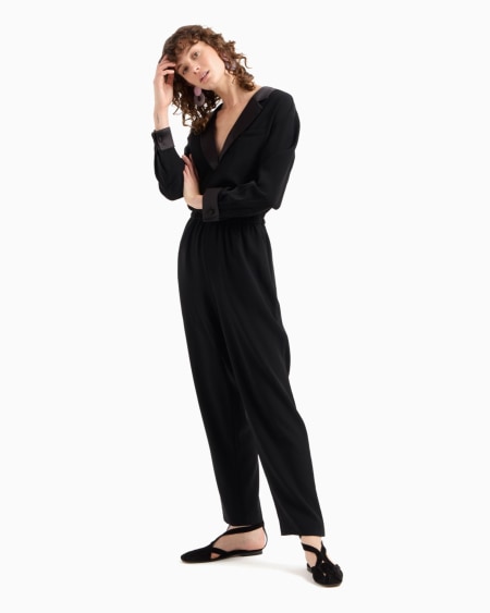 Armani Mono De Cady Técnico Con Solapas De Raso