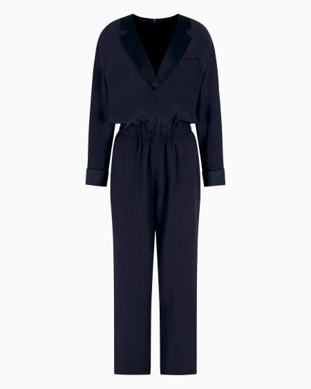 Armani Mono De Cady Técnico Con Solapas De Raso