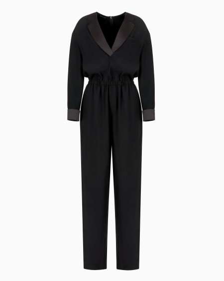 Armani Mono de cady técnico con solapas de raso