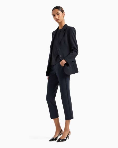 Armani Pantalones 7/8 De Gabardina Elástica