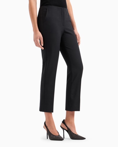 Armani Pantalones 7/8 De Gabardina Elástica