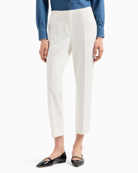 Armani Pantalones 7/8 De Gabardina Elástica