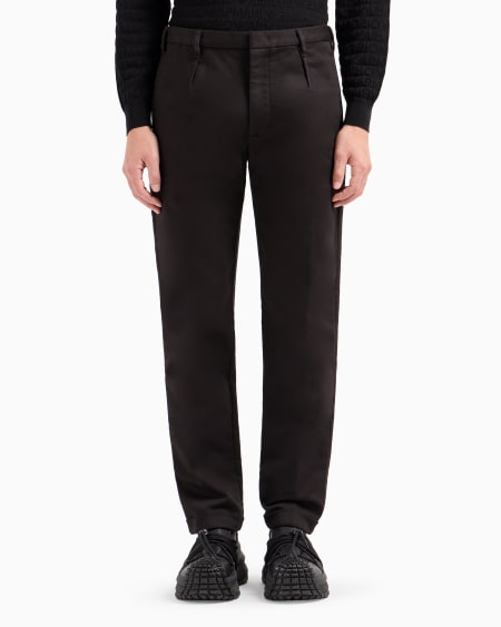 Armani Pantalones Chinos De Algodón Compacto