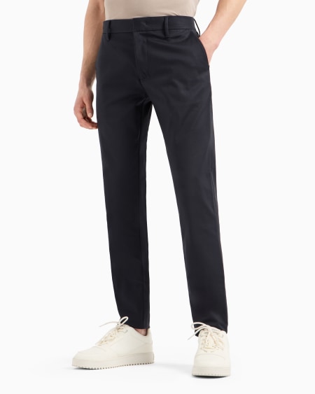 Armani Pantalones Chinos De Cómoda Gabardina