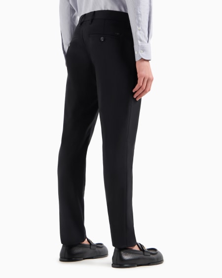 Armani Pantalones Chinos De Cómoda Gabardina