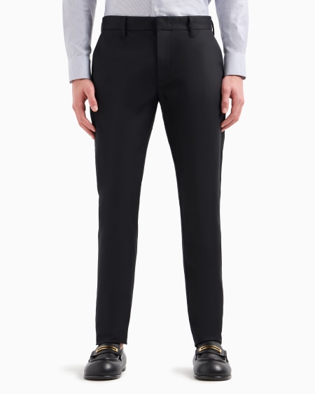 Armani Pantalones Chinos De Cómoda Gabardina