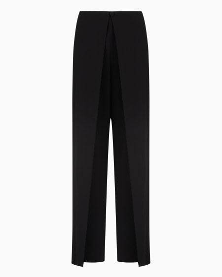 Armani Pantalones con panel de crepé fluido