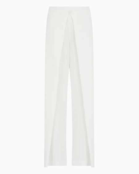 Armani Pantalones con panel de crepé fluido