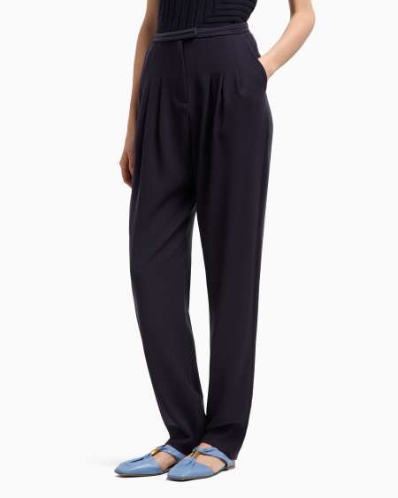 Armani Pantalones Con Pinzas De Cady Técnico