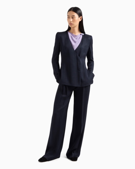 Armani Pantalones Con Pinzas De Sablé Icon