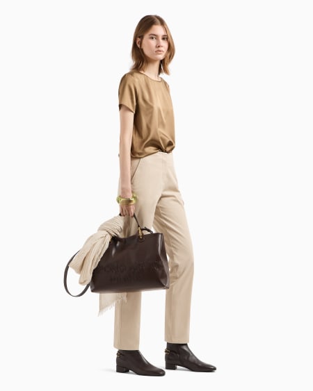 Armani Pantalones De Algodón Cepillado