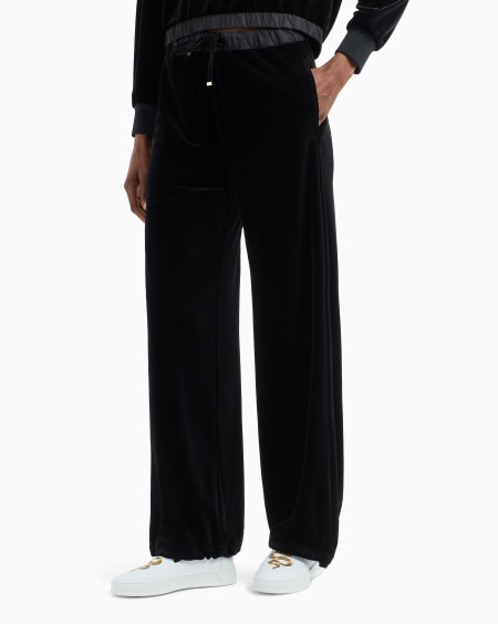 Armani Pantalones De Chenilla Con Cintura Elástica