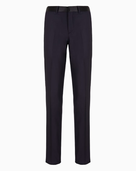 Armani Pantalones De Lana Virgen Cepillada