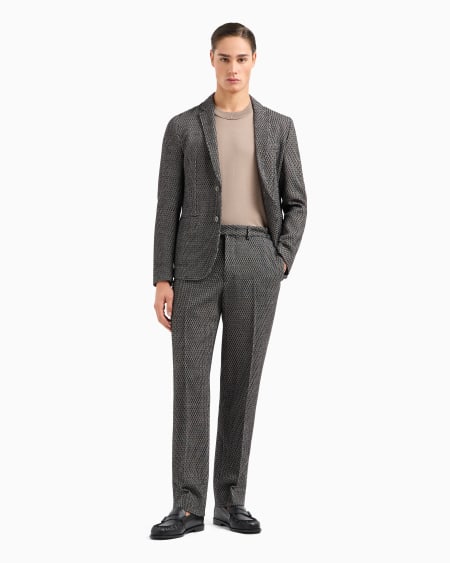 Armani Pantalones De Lana Virgen Estructurada Icon