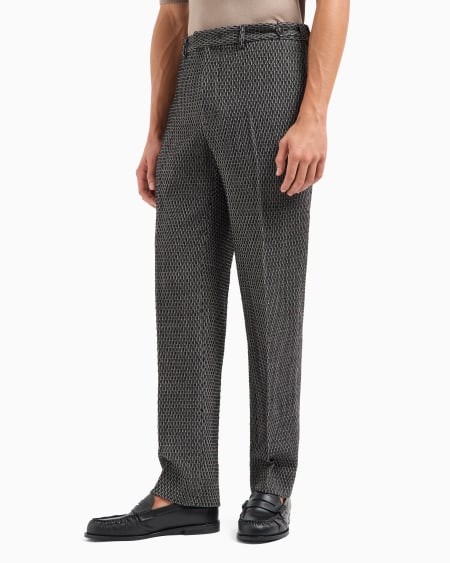 Armani Pantalones De Lana Virgen Estructurada Icon