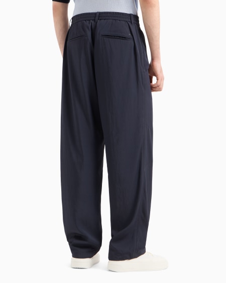Armani Pantalones De Nailon Y Viscosa