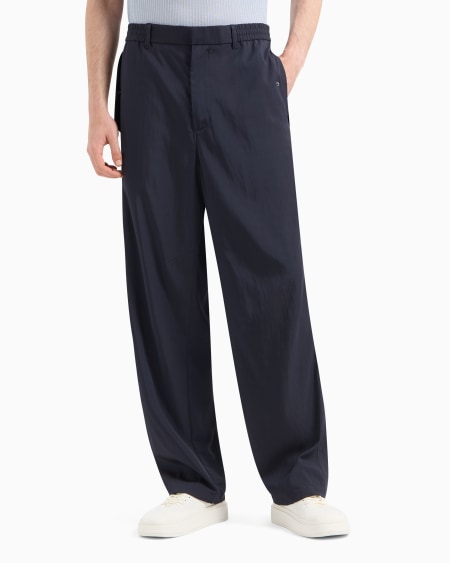 Armani Pantalones De Nailon Y Viscosa
