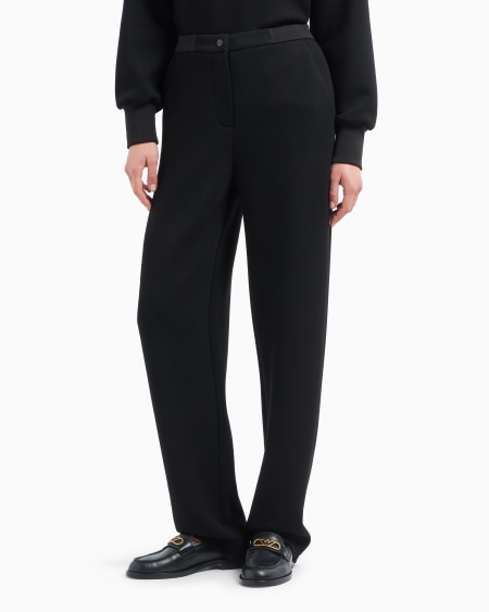 Armani Pantalones De Neopreno Con Pernera Ancha