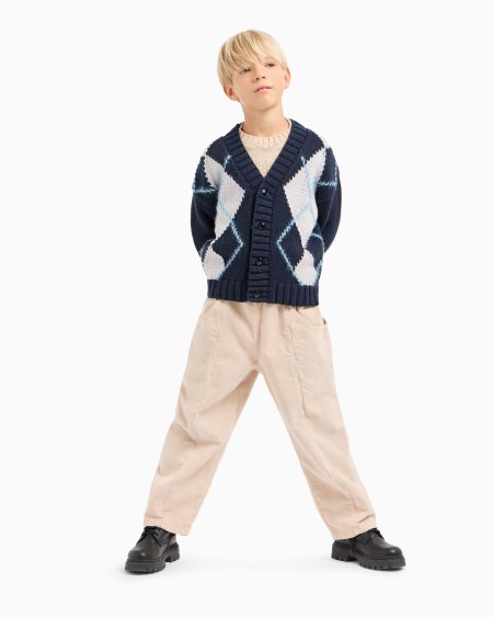 Armani Pantalones De Pana Con Cintura Elástica