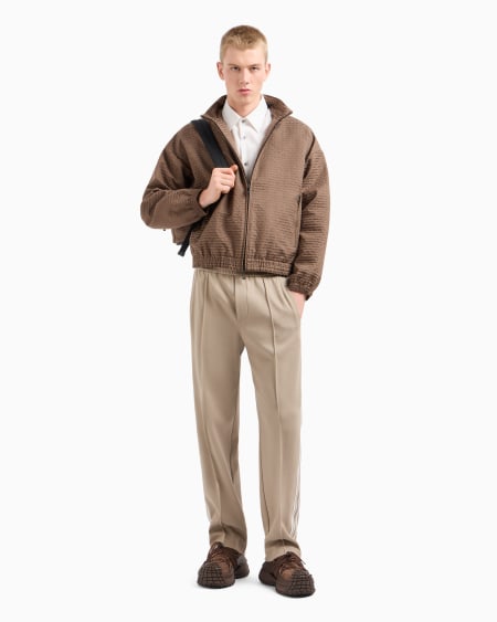 Armani Pantalones De Punto Con Bandas Con Logotipo