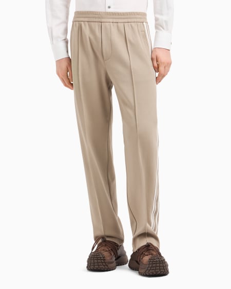 Armani Pantalones De Punto Con Bandas Con Logotipo