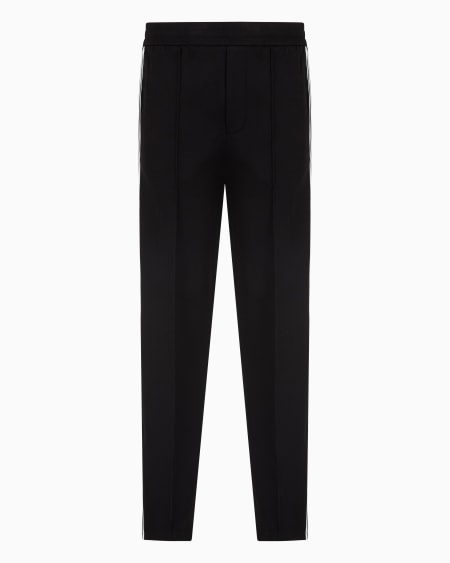 Armani Pantalones de punto con bandas con logotipo