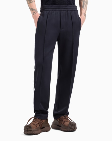 Armani Pantalones De Punto Con Bandas Con Logotipo