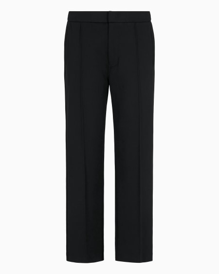 Armani Pantalones de punto con pliegues delanteros
