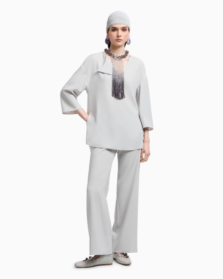 Armani Pantalones Palazzo De Cady Técnico