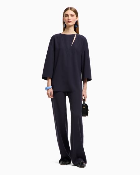 Armani Pantalones Palazzo De Cady Técnico