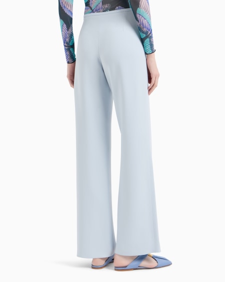 Armani Pantalones Palazzo De Crepé De Cady